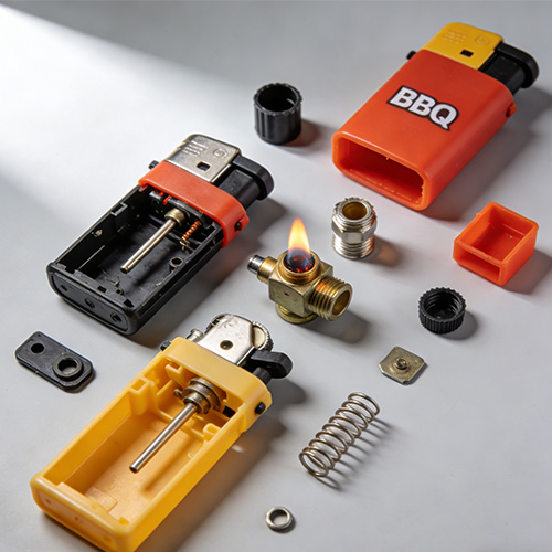 Grill műanyag öngyújtó alkatrészek öntés