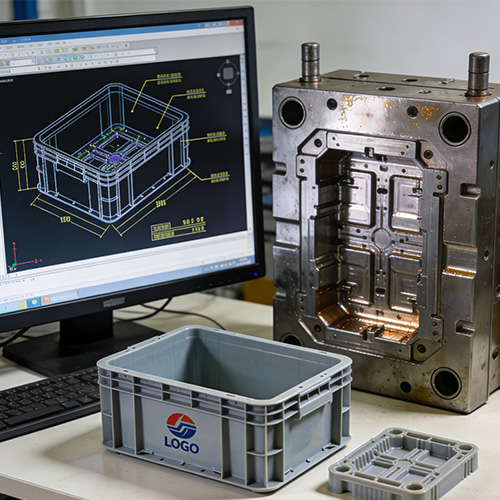 Kína testreszabott fröccsöntés műanyag ládához